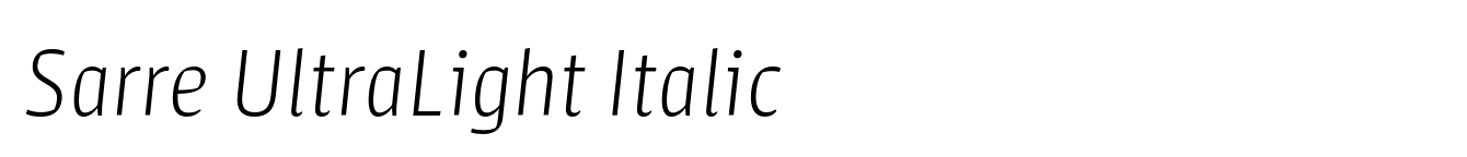 Sarre UltraLight Italic
